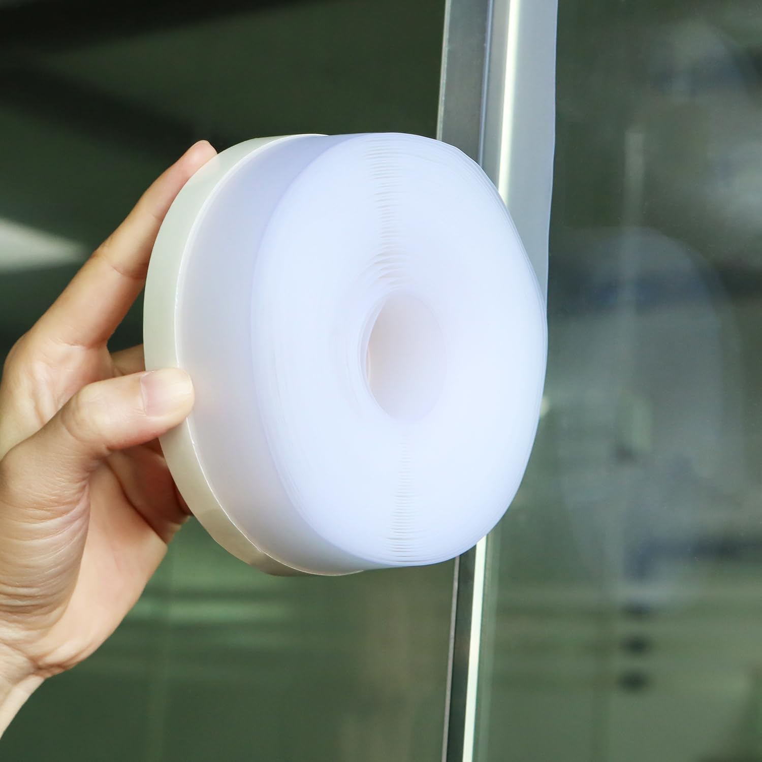 FOURGUN Silicone Weather Stripping Seal Door Tape 45 MM 33FT Insulates Soundproofs Perfect for Door Frames Windows Bathroom Shower Glass Gaps Blocks Cold Air Rain