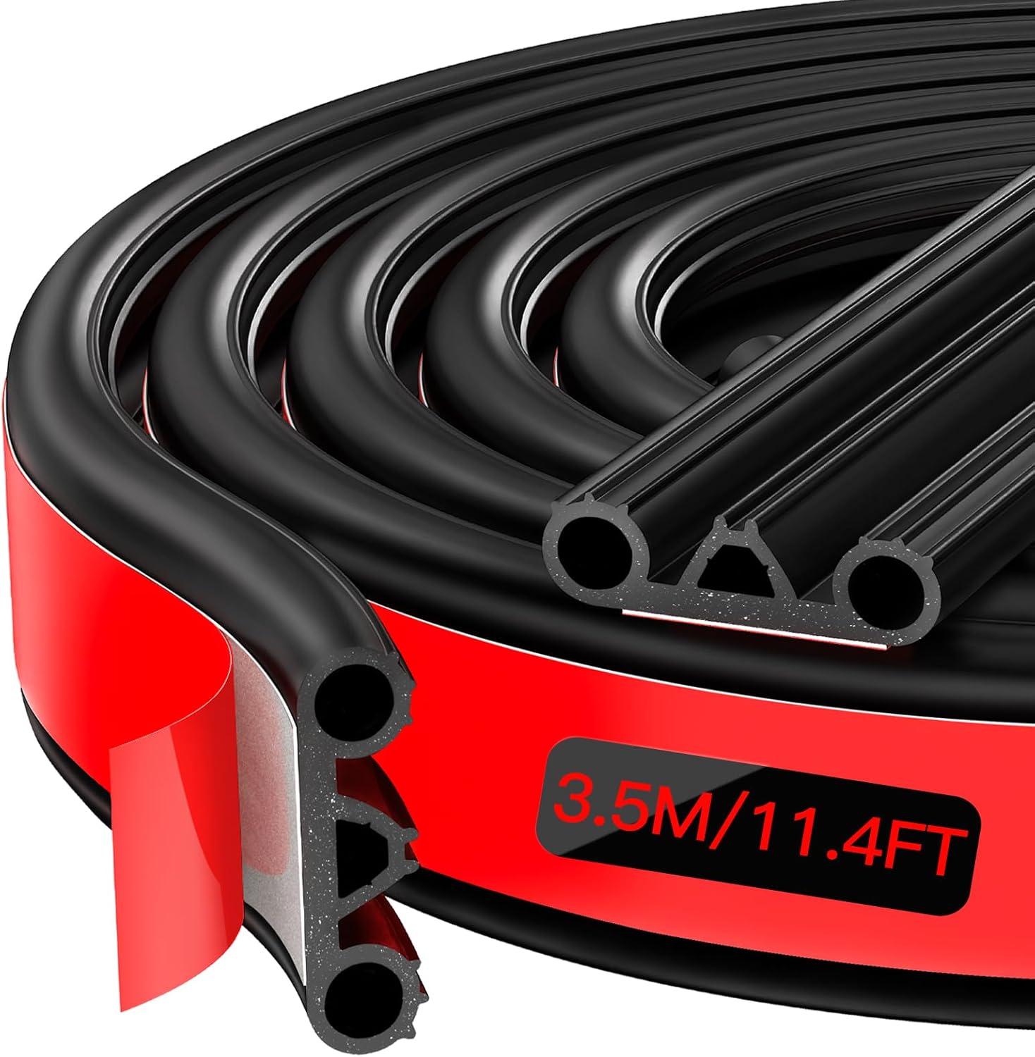 Truck Tonneau Cover Seal with Triple Bulb Design for Pickup Trucks RVs Tool Boxes Waterproof Camper Shell Seal Kit Car Weatherstripping for Noise and Dust Protection