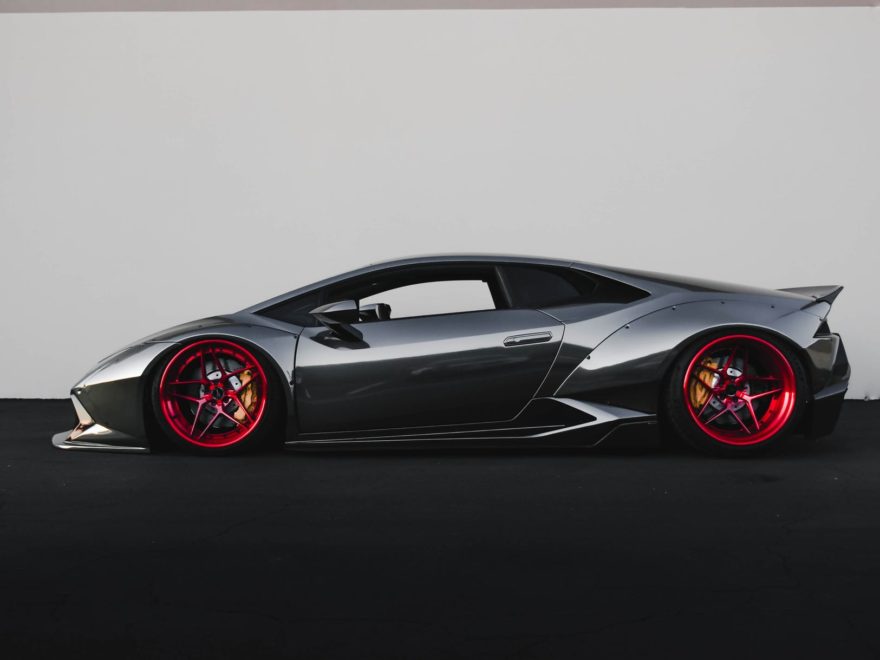 photo of black lamborghini