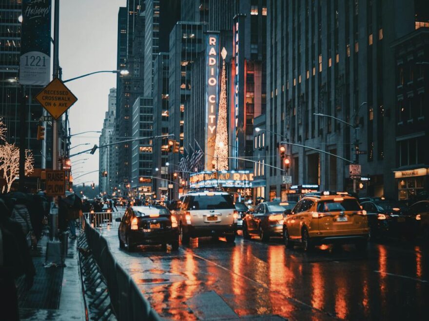 assorted color vehicle vehicle on street