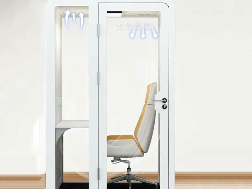 Mobile Soundproof Office Pod with RW35dB Rating: BTOIASYHF Acoustic Booth for Office Privacy and Noise Reduction