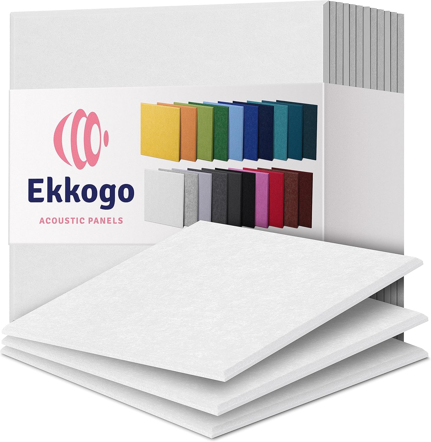 Ekkogo Acoustic Panels 12-Pack Soundproof Wall Panels Highlighted in DIY Soundproofing Projects for 2026