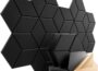 Dailycooper 12 Pack Self-Adhesive Acoustic Panels with Y-Lined Design and Flame Retardant Polyester Fiber