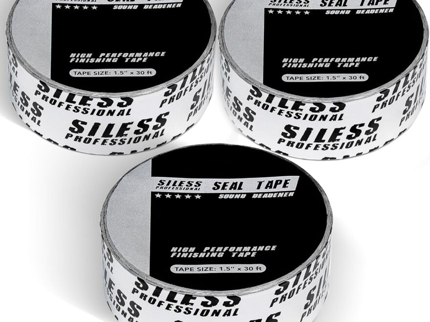 Siless Professional Finishing Sealing Tape for Car Sound Deadening Installation 1-1/2in x 30ft Silver 3 Pack