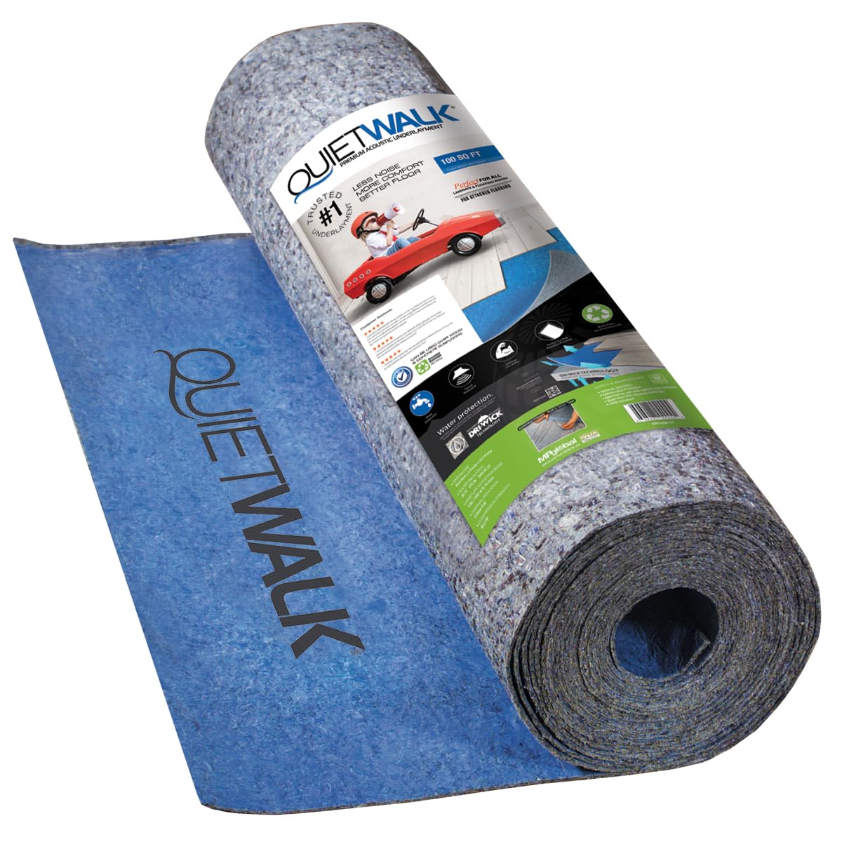QuietWalk Underlayment for Laminate and Hardwood Floors