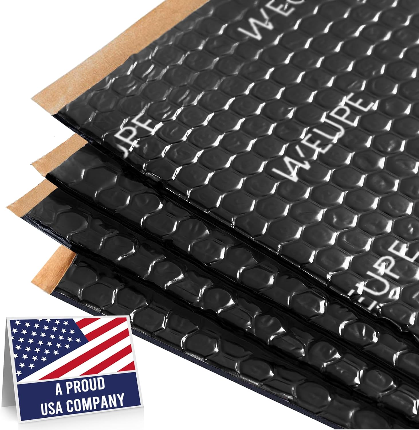 WEUPE 50 mil Butyl Sound Deadening Mat for Cars- Noise Insulation for Doors, Floors, Trunks, and Ceilings