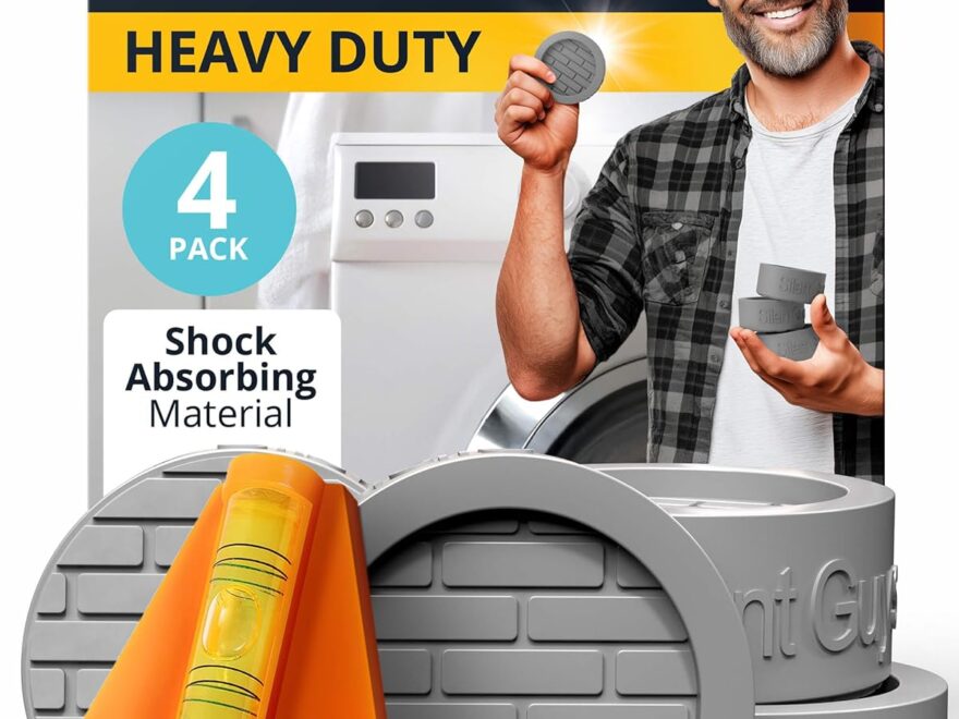 Silent Guys Anti Vibration Pads for Washing Machine: Heavy Duty Shock Absorbing 4 Pack Overview