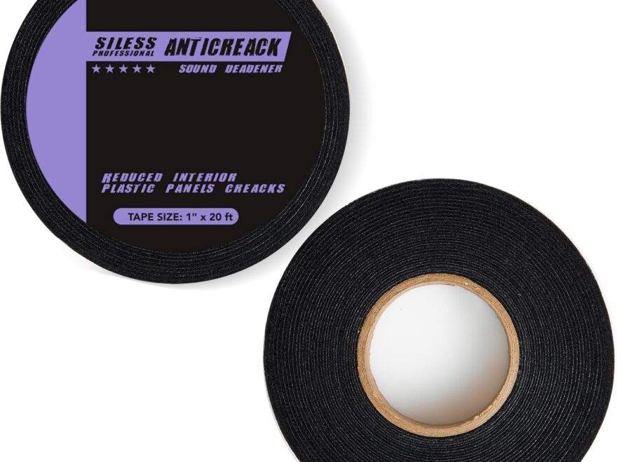 Siless Anticreak Tape 2 Pack 1 inch x 20 ft for Dash, Doors, Seatbelts, Interior Trim, and Wiring in Cars, RVs, and Boats