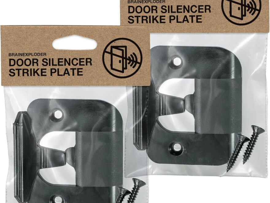 BrainExploder Door Silencer Strike Plate: Flexible Strike Plate Design for Reducing Loud Latch Noise