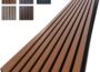 NeatiEase Wood Panels for Wall: 4-Piece 96" x 12.6" Soundproof Wood Slat Acoustic Wall Panel (Teak)