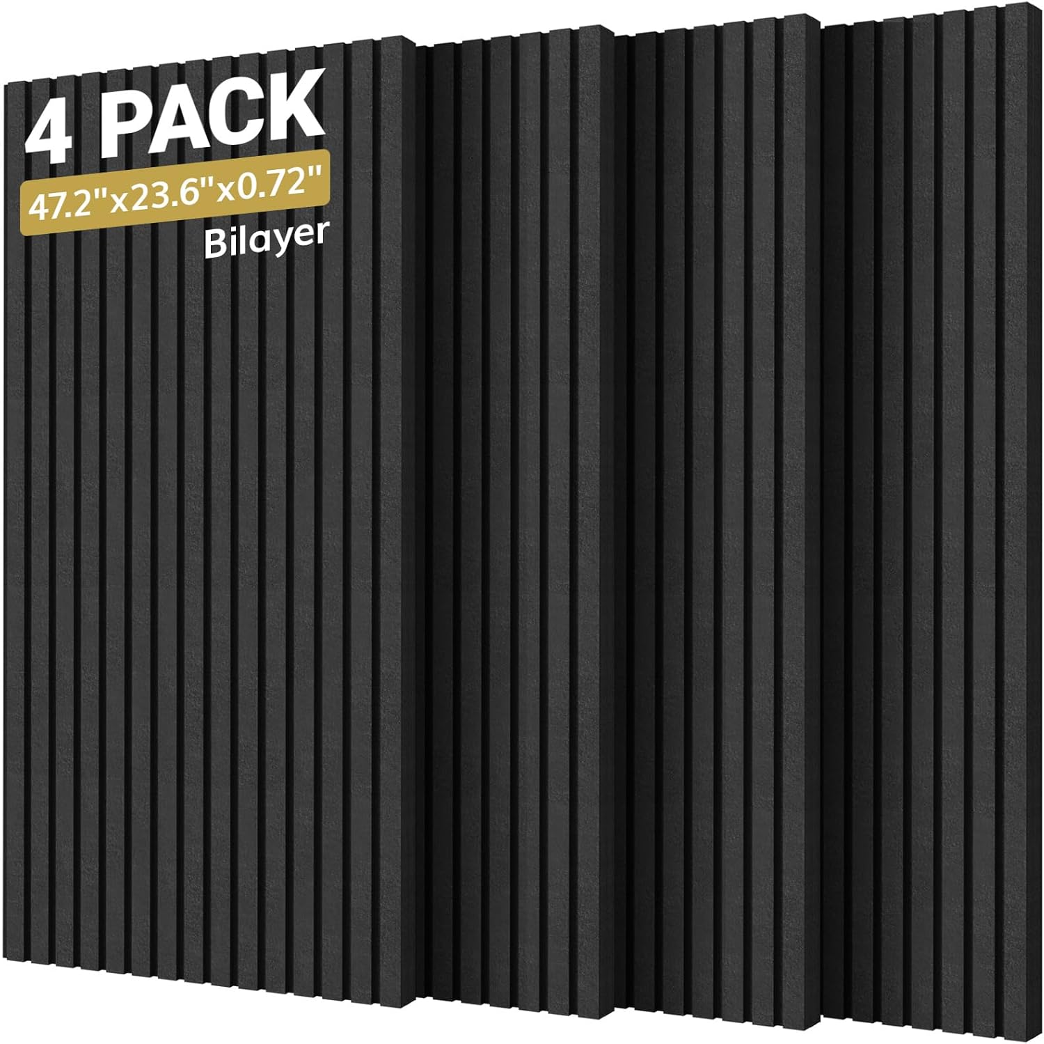 TONOR Dual-Layer Thickened Acoustic Wall Panels Self Adhesive, 4 pack