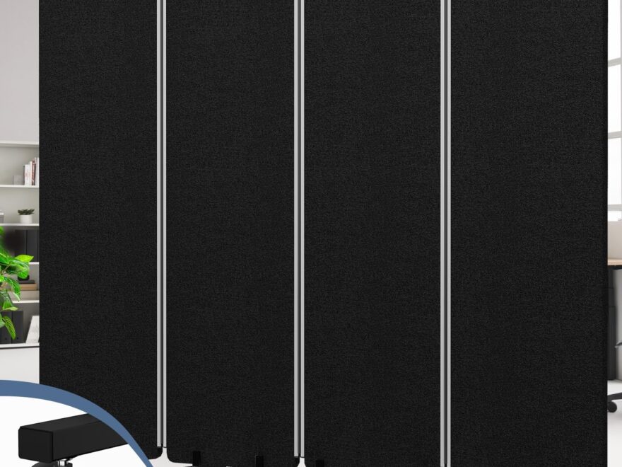 Inside the HOMSCREENER Soundproof Room Divider With Wheels: Folding Aluminum Frame Privacy Panels for Office Space Separation