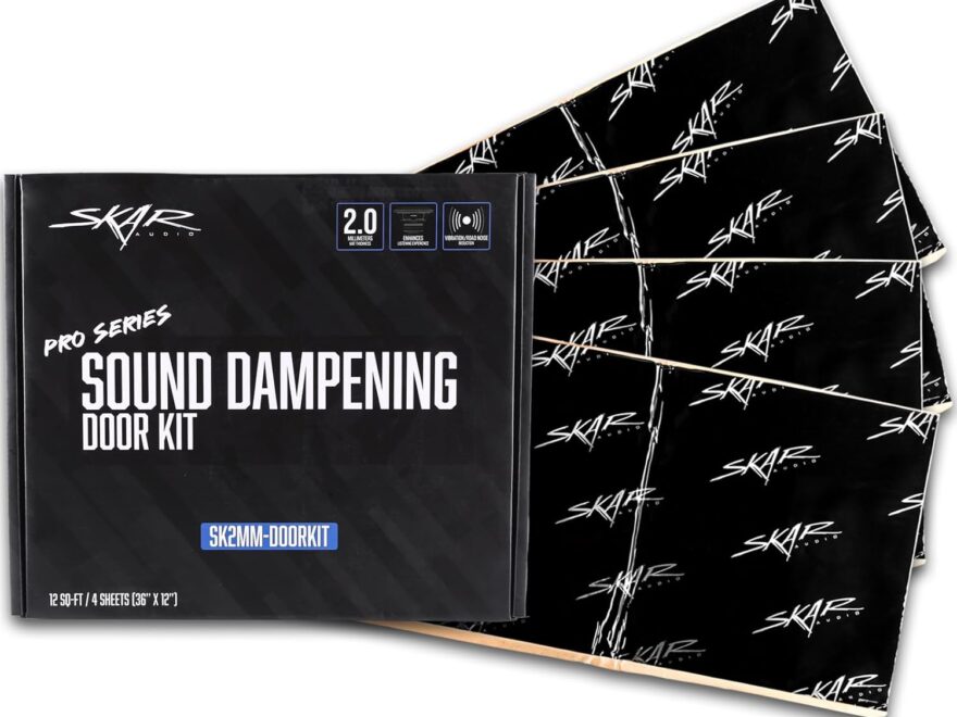 Skar Audio 80mil Automotive Sound Deadening Door Kit for Noise Control and Sound Insulation