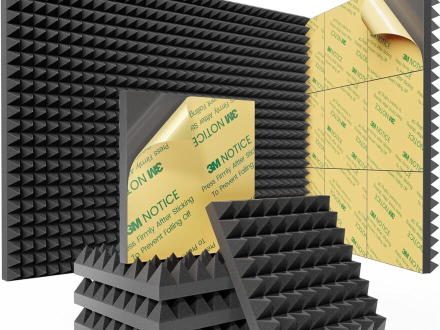 Sonicism 12 Pack Pyramid Sound Proof Foam Panels with Self-Adhesive Overview and Product Specifications