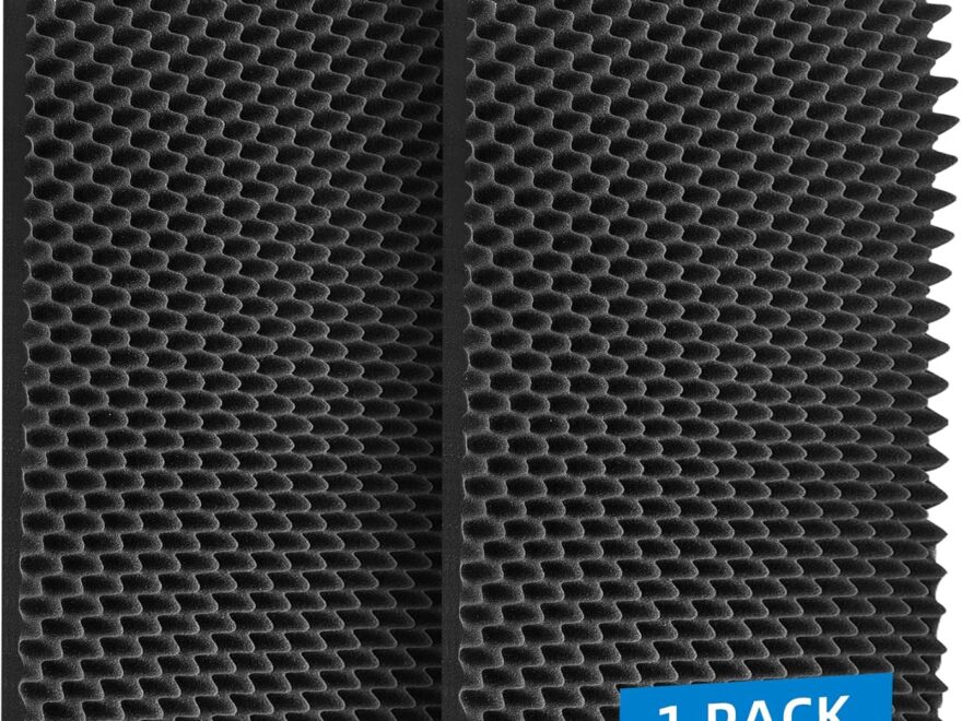 Geynnple 1 Pack Sound Proof Foam Panels 48×24×2 Quick-Recovery Soundproof Wall Panels for Home Studio Overview
