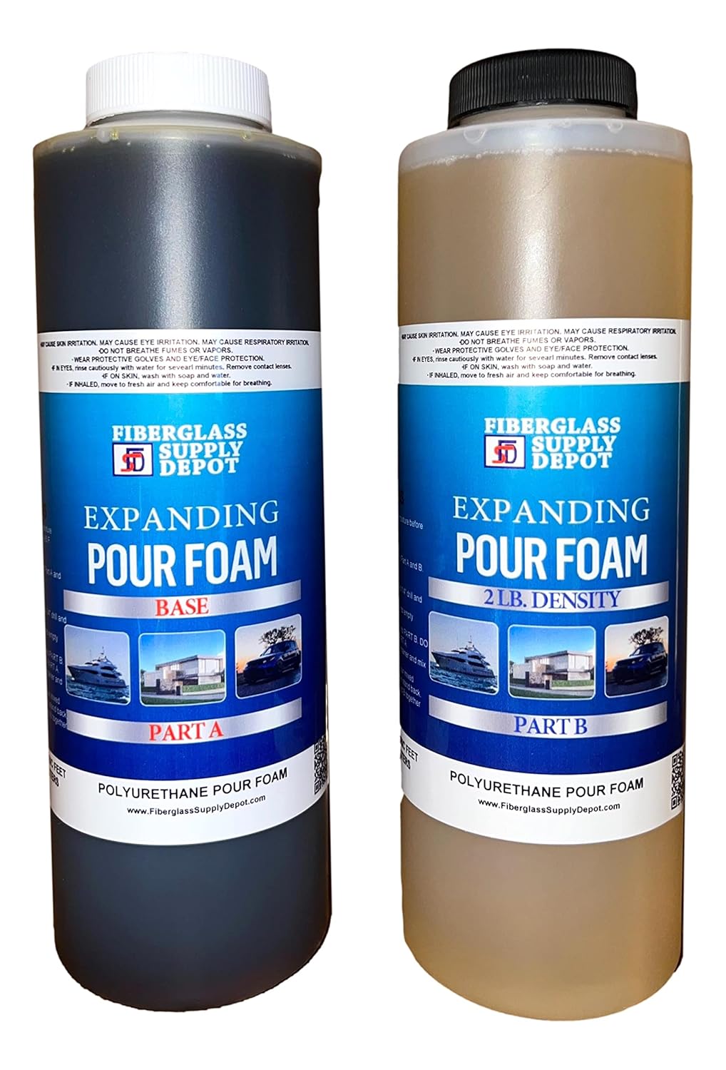 Fiberglass Supply Depot 2 Lb Density Expanding Pour Foam for Flotation and Void Filling