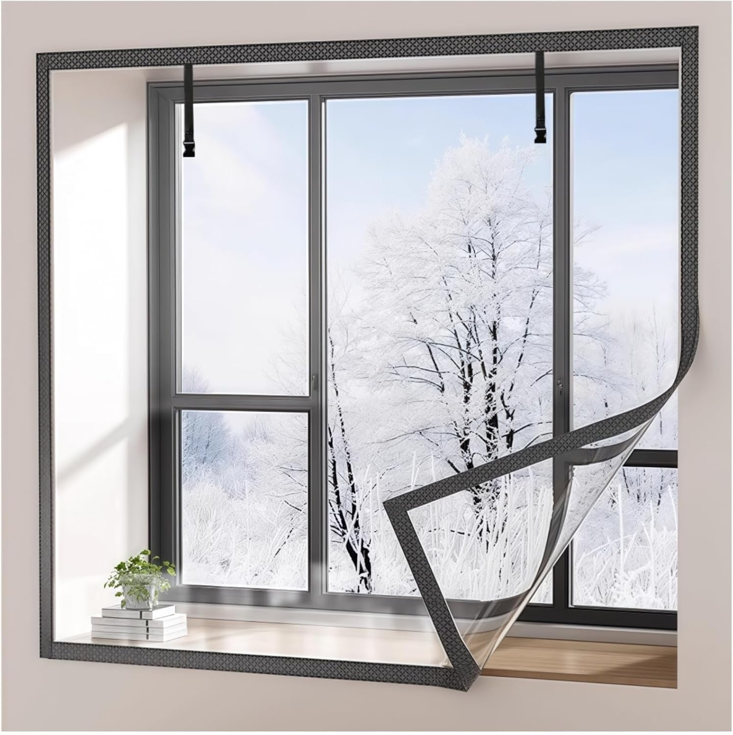 Window Insulation Design TECUUL Window Insulation Kit for Winter 75X79 Reusable Clear Window ...