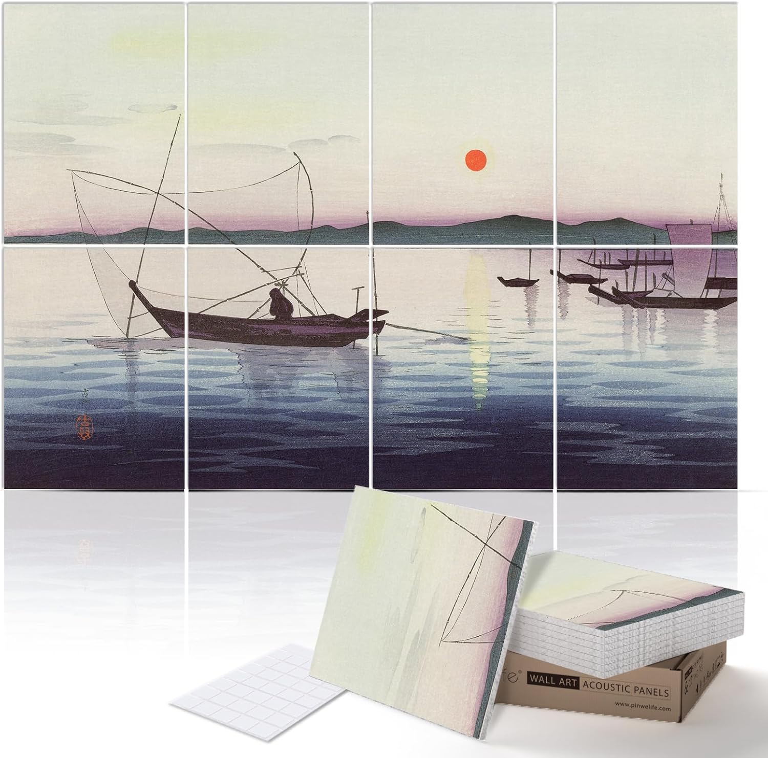 PINWELIFE Wall Art Acoustic Panels for Home and Office Sound Absorption