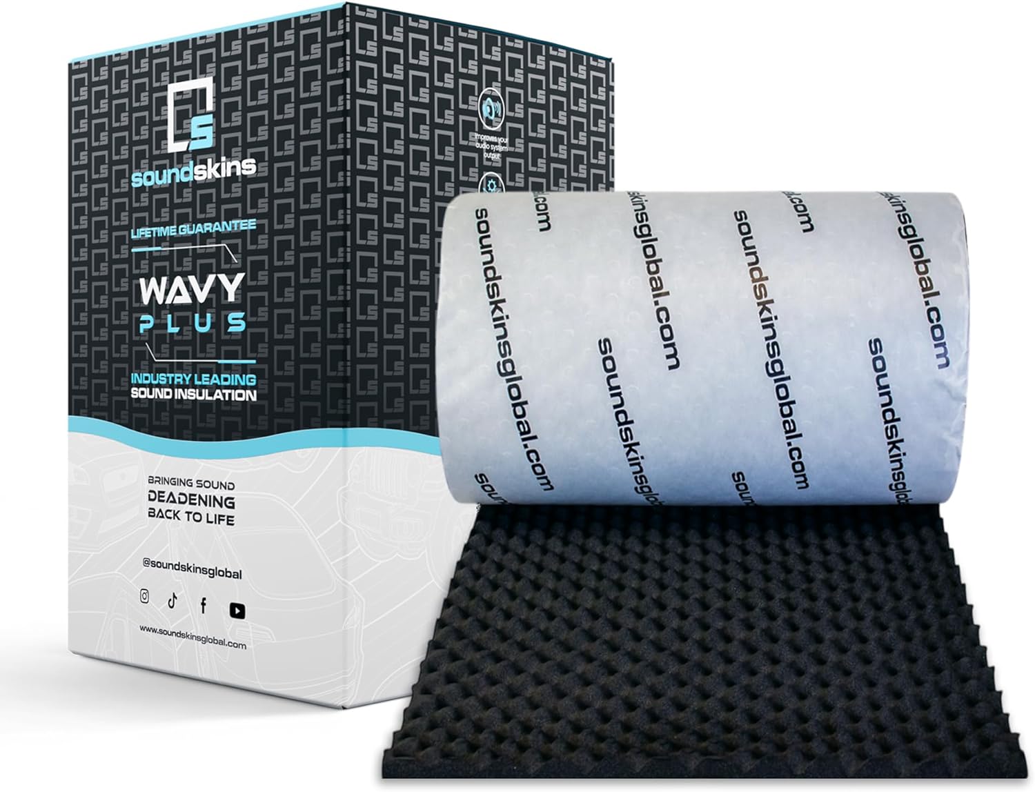 Soundskins Wavy Plus Sound Deadening Lightweight Closed Cell Foam Mat SSKWAVYPLUS 26.92 sq ft