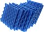 12pcs soundproofing acoustic pads, blue egg crate foam panels with self-adhesive noise reducing textured surface