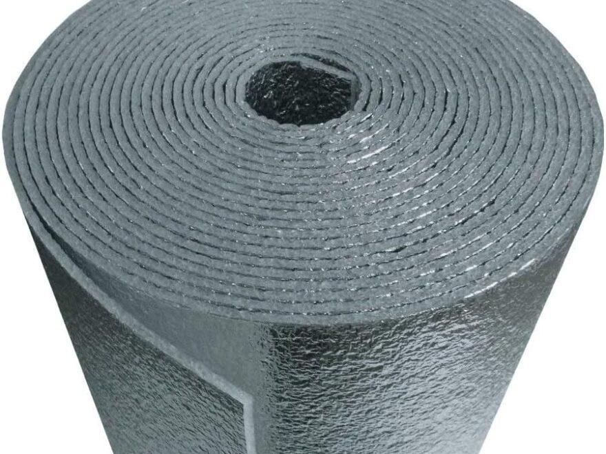 Super Shield EZ Cool vehicle insulation and soundproofing mat roll with silver textured reflective surface