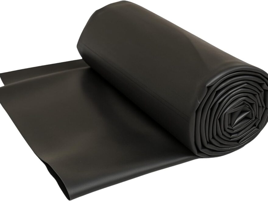 ANJON EPDM 60-Mil roofing rubber roof membrane in a black rolled sheet for flat roofs