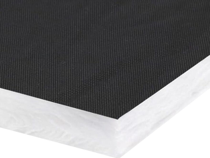 3M Thinsulate SM600L automotive camper van insulation sheet with black textured surface and white backing edge