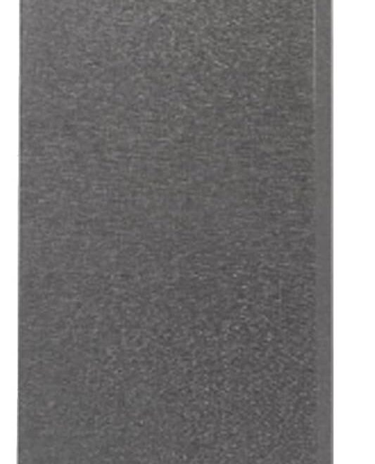Foldable acoustic panel for soundproofing to reduce echo, tall gray textured rectangular screen on wheeled feet
