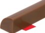uxcell 39 inch flexible molding trim with brown rounded finish and red peel-and-stick backing paper
