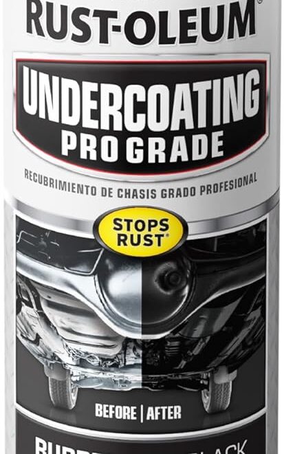 Rust-Oleum 248656 Rubberized Undercoating Spray 15 oz black aerosol can with black cap and corrosion-resistant label