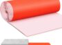 Drydiet 215 Sqft 1/8 inch uncoupling membrane roll with orange textured surface and white backing sheet