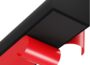 Product Overview black textured peel-and-stick sheet with red backing in a curled roll form
