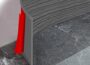 Heonay 4 Inch Self-Adhesive Vinyl Wall Base with dark textured finish and red peel-and-stick backing