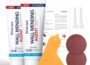 Drywall Repair Kit 2 Pack Wall Mending Agent tubes with scraper, sanding discs, nozzles, and instructions