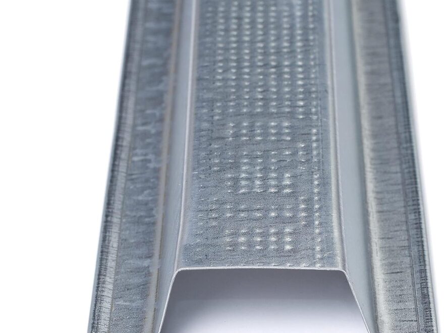 Trademark Soundproofing resilient metal hat channel with galvanized finish and raised center profile