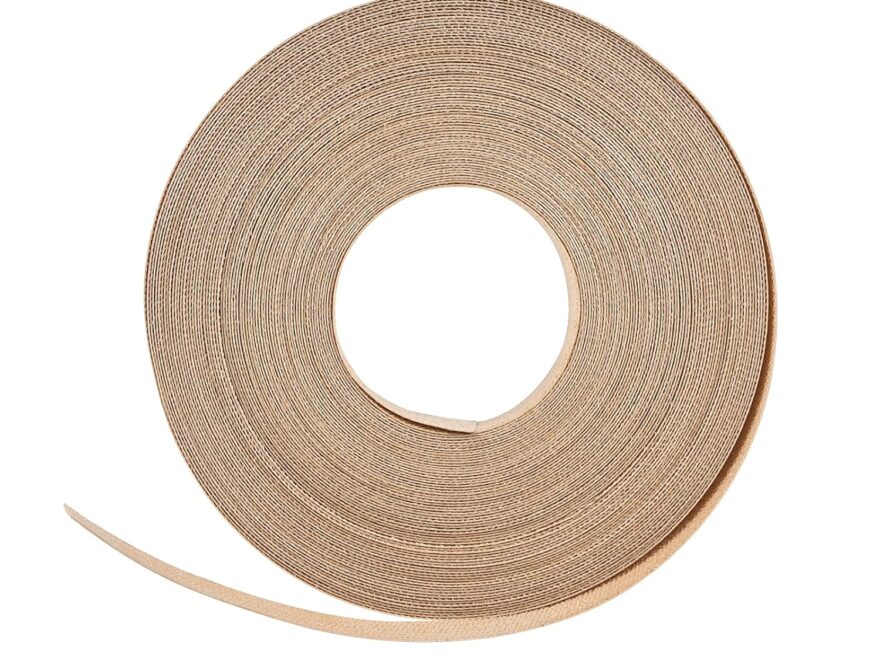 Birch edge banding 3/4 inch x 100 ft roll with light wood finish and coiled strip end