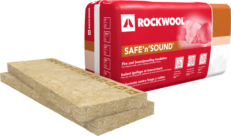 ROCKWOOL Safe’n’Sound stone wool insulation for interior wall sound control